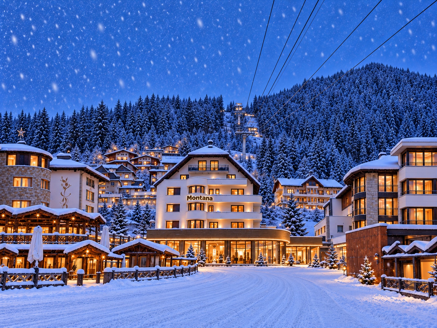 Hotel Montana in Ischgl im Winter